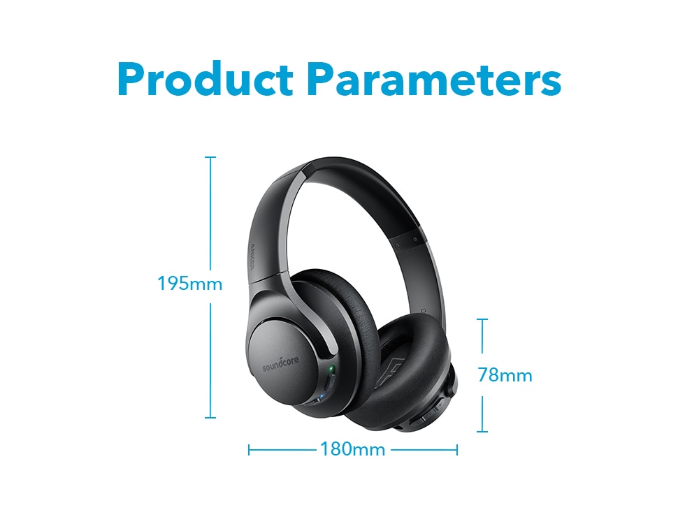 Active Noise Cancelling Wireless Bluetooth Headphones