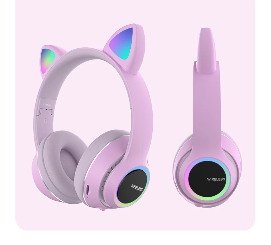 Cute Cat Ear Bluetooth Headset