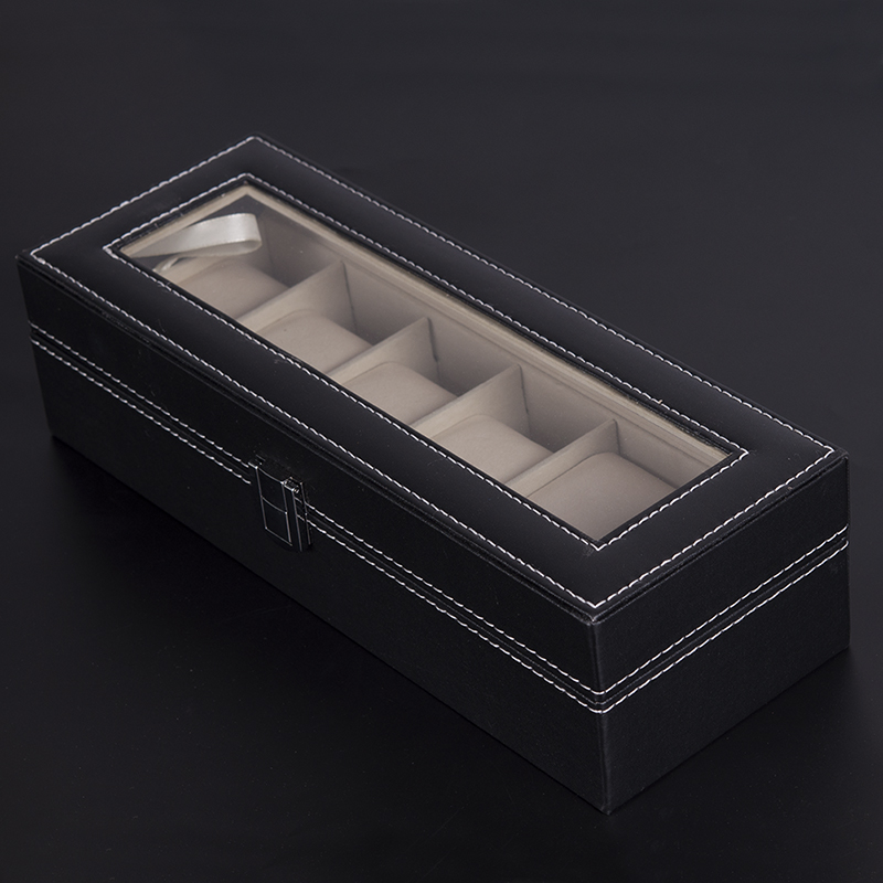 6/10 Slots Leather Wrist Watch Storage Box