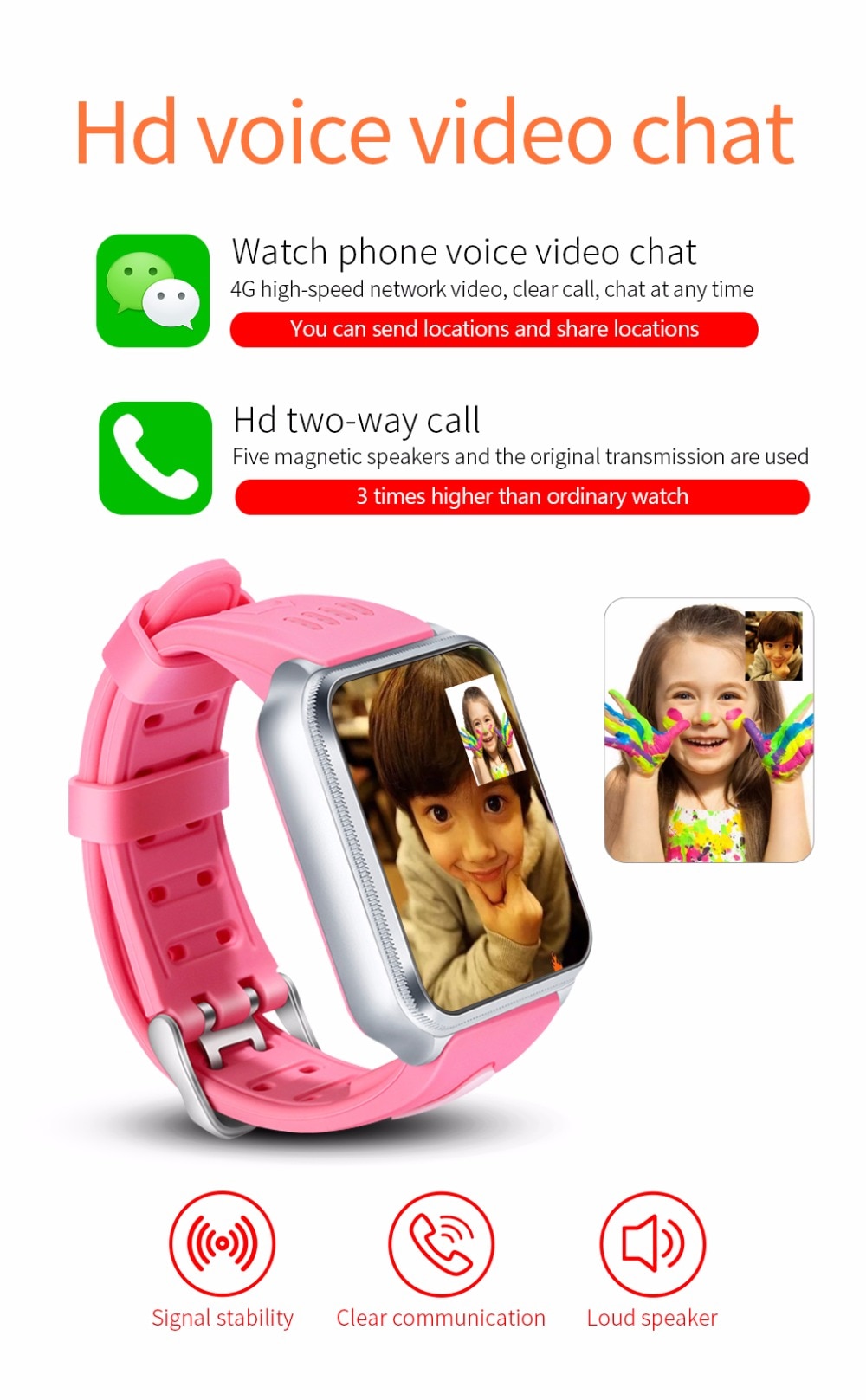 4G Kid's Smart Watch with SIM / TF Card