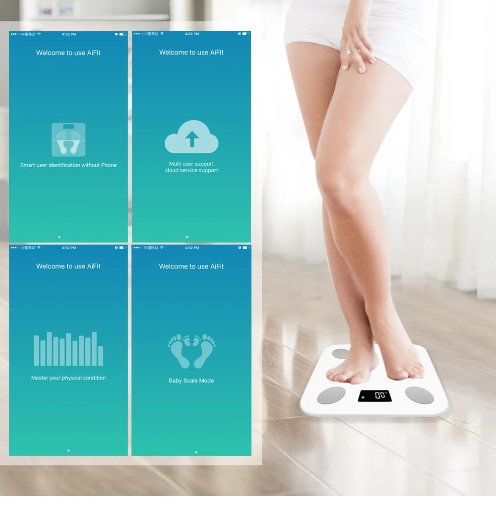 White Design Smart Bathroom Scale