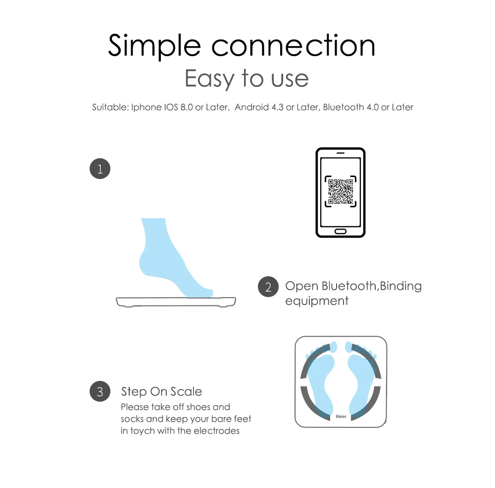 White Design Smart Bathroom Scale